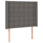vidaXL Testiera ad Orecchio Grigio 103x16x118/128cm in Similpelle vidaXL Testiera ad Orecchio Grigio 103x16x118/128cm in Similpelle