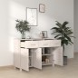 vidaXL Credenza HAMAR Bianca 113x40x80 cm in Legno Massello di Pino vidaXL Credenza HAMAR Bianca 113x40x80 cm in Legno Massello di Pino
