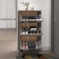 vidaXL Scarpiera HAMAR Grigio Chiaro 59,5x35x117 cm in Legno di Pino vidaXL Scarpiera HAMAR Grigio Chiaro 59,5x35x117 cm in Legno di Pino