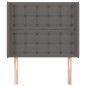 vidaXL Testiera ad Orecchio Grigio 103x16x118/128cm in Similpelle vidaXL Testiera ad Orecchio Grigio 103x16x118/128cm in Similpelle
