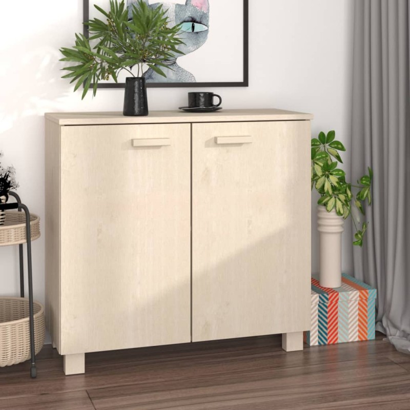 vidaXL Credenza HAMAR Miele 85x35x80 cm in Legno Massello di Pino vidaXL Credenza HAMAR Miele 85x35x80 cm in Legno Massello di Pino