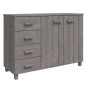 vidaXL Credenza HAMAR Grigio Chiaro 113x40x80cm Legno Massello di Pino vidaXL Credenza HAMAR Grigio Chiaro 113x40x80cm Legno Massello di Pino
