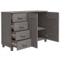 vidaXL Credenza HAMAR Grigio Chiaro 113x40x80cm Legno Massello di Pino vidaXL Credenza HAMAR Grigio Chiaro 113x40x80cm Legno Massello di Pino