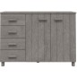 vidaXL Credenza HAMAR Grigio Chiaro 113x40x80cm Legno Massello di Pino vidaXL Credenza HAMAR Grigio Chiaro 113x40x80cm Legno Massello di Pino