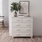vidaXL Credenza HAMAR Bianca 79x40x80 cm in Legno Massello di Pino
