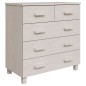 vidaXL Credenza HAMAR Bianca 79x40x80 cm in Legno Massello di Pino