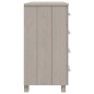 vidaXL Credenza HAMAR Bianca 79x40x80 cm in Legno Massello di Pino