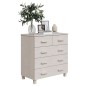 vidaXL Credenza HAMAR Bianca 79x40x80 cm in Legno Massello di Pino