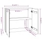 vidaXL Credenza HAMAR Bianca 85x35x80 cm in Legno Massello di Pino vidaXL Credenza HAMAR Bianca 85x35x80 cm in Legno Massello di Pino