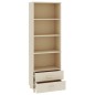 vidaXL Credenza HAMAR Miele 60x35x180 cm in Legno Massello di Pino vidaXL Credenza HAMAR Miele 60x35x180 cm in Legno Massello di Pino