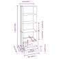 vidaXL Credenza HAMAR Miele 60x35x180 cm in Legno Massello di Pino vidaXL Credenza HAMAR Miele 60x35x180 cm in Legno Massello di Pino
