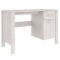 vidaXL Scrivania Bianca 113x50x75 cm in Legno Massello di Pino