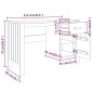 vidaXL Scrivania Bianca 113x50x75 cm in Legno Massello di Pino