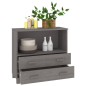 vidaXL Credenza HAMAR Grigio Chiaro 85x35x80 cm Legno Massello di Pino vidaXL Credenza HAMAR Grigio Chiaro 85x35x80 cm Legno Massello di Pino