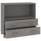 vidaXL Credenza HAMAR Grigio Chiaro 85x35x80 cm Legno Massello di Pino vidaXL Credenza HAMAR Grigio Chiaro 85x35x80 cm Legno Massello di Pino