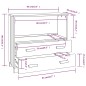 vidaXL Credenza HAMAR Grigio Chiaro 85x35x80 cm Legno Massello di Pino vidaXL Credenza HAMAR Grigio Chiaro 85x35x80 cm Legno Massello di Pino