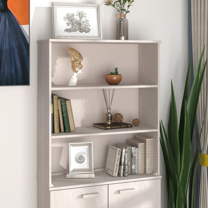 vidaXL Piano Credenza HAMAR Bianco 85x35x100 cm Legno Massello di Pino vidaXL Piano Credenza HAMAR Bianco 85x35x100 cm Legno Massello di Pino