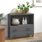 vidaXL Credenza HAMAR Grigio Scuro 85x35x80 cm Legno Massello di Pino vidaXL Credenza HAMAR Grigio Scuro 85x35x80 cm Legno Massello di Pino