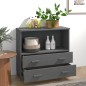 vidaXL Credenza HAMAR Grigio Scuro 85x35x80 cm Legno Massello di Pino vidaXL Credenza HAMAR Grigio Scuro 85x35x80 cm Legno Massello di Pino