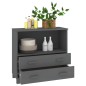 vidaXL Credenza HAMAR Grigio Scuro 85x35x80 cm Legno Massello di Pino vidaXL Credenza HAMAR Grigio Scuro 85x35x80 cm Legno Massello di Pino