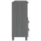 vidaXL Credenza HAMAR Grigio Scuro 85x35x80 cm Legno Massello di Pino vidaXL Credenza HAMAR Grigio Scuro 85x35x80 cm Legno Massello di Pino