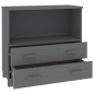 vidaXL Credenza HAMAR Grigio Scuro 85x35x80 cm Legno Massello di Pino vidaXL Credenza HAMAR Grigio Scuro 85x35x80 cm Legno Massello di Pino