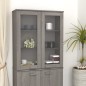 vidaXL Scaffale per Credenza Grigio Chiaro 85x35x100 cm Legno di Pino vidaXL Scaffale per Credenza Grigio Chiaro 85x35x100 cm Legno di Pino