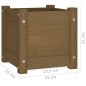 vidaXL Fioriera da Giardino Miele 31x31x31 cm Legno Massello di Pino vidaXL Fioriera da Giardino Miele 31x31x31 cm Legno Massello di Pino