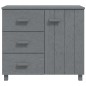 vidaXL Credenza HAMAR Grigio Scuro 90x40x80 cm Legno Massello di Pino vidaXL Credenza HAMAR Grigio Scuro 90x40x80 cm Legno Massello di Pino