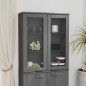 vidaXL Scaffale Superiore per Credenza Grigio Scuro 85x35x100 cm Pino vidaXL Scaffale Superiore per Credenza Grigio Scuro 85x35x100 cm Pino