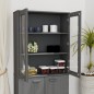 vidaXL Scaffale Superiore per Credenza Grigio Scuro 85x35x100 cm Pino vidaXL Scaffale Superiore per Credenza Grigio Scuro 85x35x100 cm Pino
