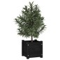vidaXL Fioriera da Giardino Nera 31x31x31 cm Legno Massello di Pino