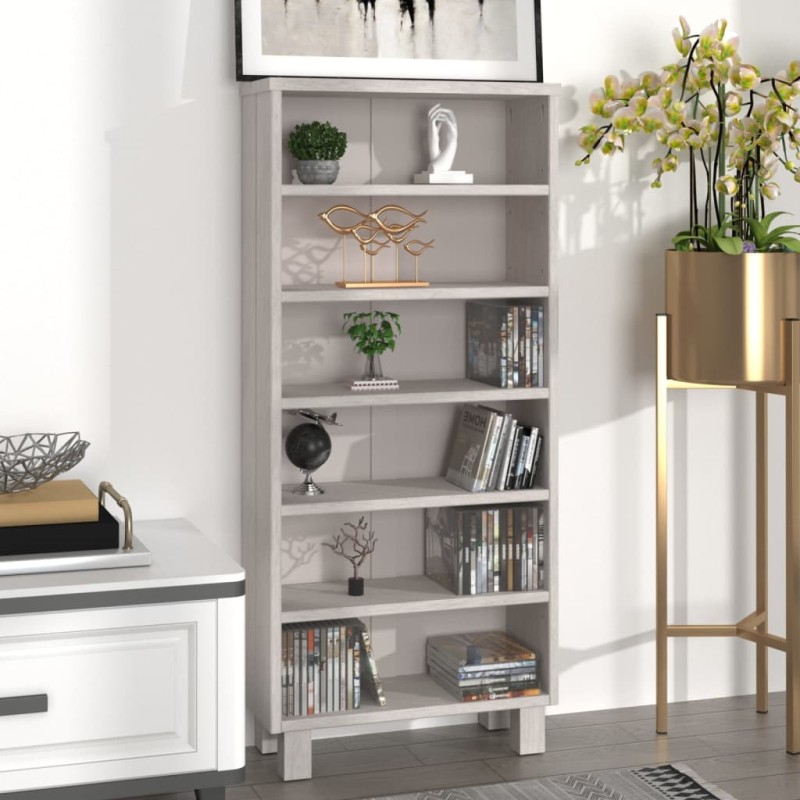 vidaXL Mobile CD HAMAR Bianco 45x18x100 cm in Legno Massello di Pino vidaXL Mobile CD HAMAR Bianco 45x18x100 cm in Legno Massello di Pino