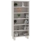 vidaXL Mobile CD HAMAR Bianco 45x18x100 cm in Legno Massello di Pino vidaXL Mobile CD HAMAR Bianco 45x18x100 cm in Legno Massello di Pino