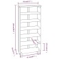 vidaXL Mobile CD HAMAR Bianco 45x18x100 cm in Legno Massello di Pino vidaXL Mobile CD HAMAR Bianco 45x18x100 cm in Legno Massello di Pino