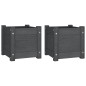 vidaXL Fioriere da Giardino 2 pz Grigie 31x31x31 cm in Legno di Pino vidaXL Fioriere da Giardino 2 pz Grigie 31x31x31 cm in Legno di Pino
