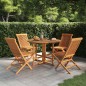 vidaXL Set da Pranzo Pieghevole per Esterni 5pz Legno Massello di Teak vidaXL Set da Pranzo Pieghevole per Esterni 5pz Legno Massello di Teak