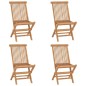vidaXL Set da Pranzo Pieghevole per Esterni 5pz Legno Massello di Teak vidaXL Set da Pranzo Pieghevole per Esterni 5pz Legno Massello di Teak