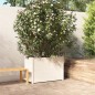vidaXL Fioriera da Giardino Bianca 100x50x70 cm Legno Massello di Pino vidaXL Fioriera da Giardino Bianca 100x50x70 cm Legno Massello di Pino