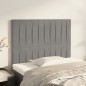 Testiere 2 pz Grigio Chiaro 100x5x78/88 cm in Velluto Testiere 2 pz Grigio Chiaro 100x5x78/88 cm in Velluto