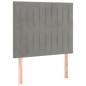 Testiere 2 pz Grigio Chiaro 100x5x78/88 cm in Velluto Testiere 2 pz Grigio Chiaro 100x5x78/88 cm in Velluto
