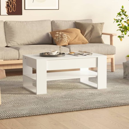 vidaXL Tavolino da Salotto Bianco 102x55x45 cm Legno Multistrato