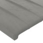 Testiera ad Orecchio Grigio Chiaro 103x16x118/128 cm in Velluto Testiera ad Orecchio Grigio Chiaro 103x16x118/128 cm in Velluto
