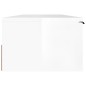 vidaXL Armadietto a Muro Bianco Lucido 102x30x20 cm Legno Multistrato vidaXL Armadietto a Muro Bianco Lucido 102x30x20 cm Legno Multistrato