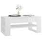 vidaXL Tavolino da Salotto Bianco Lucido 102x55x45cm Legno Multistrato