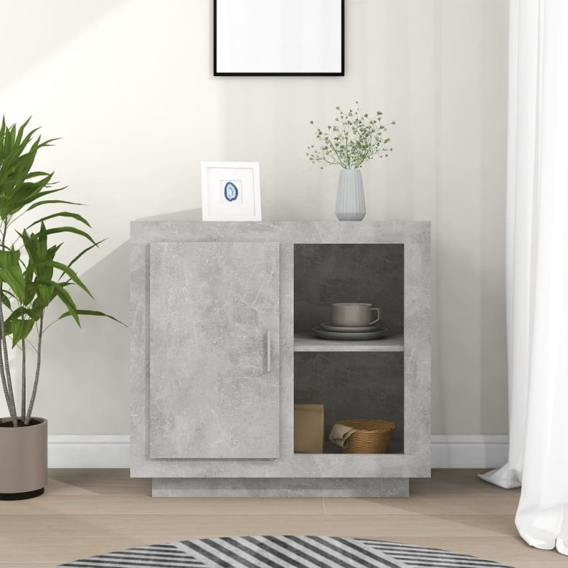 vidaXL Credenza Grigio Cemento 80x40x75 cm vidaXL Credenza Grigio Cemento 80x40x75 cm