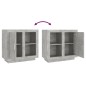vidaXL Credenza Grigio Cemento 80x40x75 cm vidaXL Credenza Grigio Cemento 80x40x75 cm