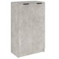 vidaXL Scarpiera Grigio Cemento 59x35x100 cm in Legno Multistrato