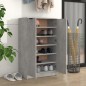 vidaXL Scarpiera Grigio Cemento 59x35x100 cm in Legno Multistrato