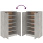 vidaXL Scarpiera Grigio Cemento 59x35x100 cm in Legno Multistrato